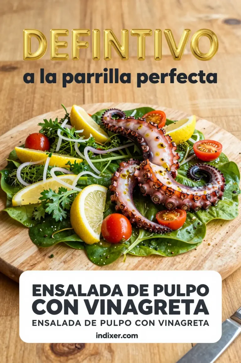 Ensalada de Pulpo a la Parrilla con Vinagreta - Mariscos - Indixer