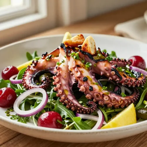Ensalada de Pulpo a la Parrilla con Vinagreta - Tarjeta de Receta