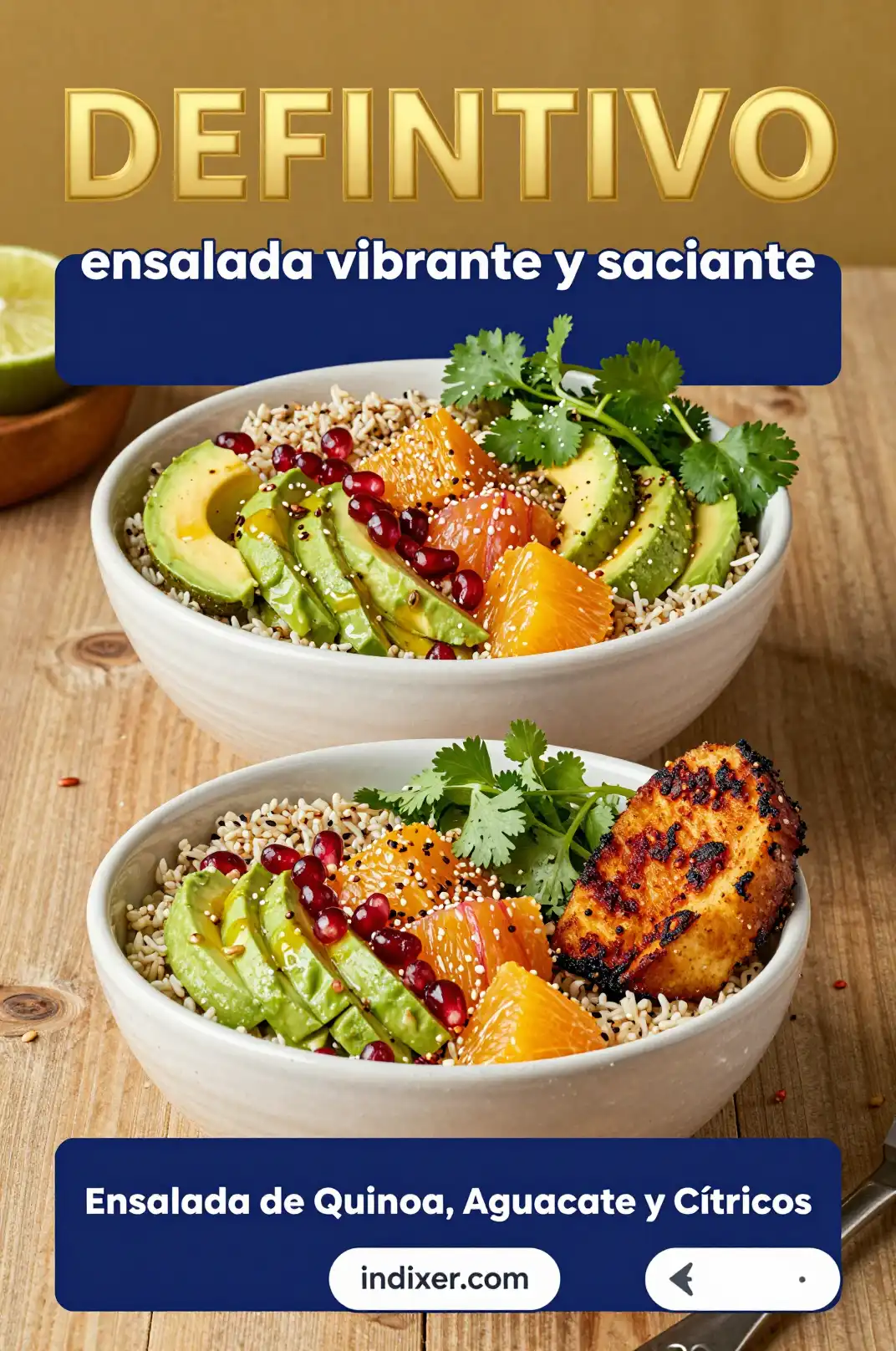 Ensalada de Quinoa, Aguacate y Cítricos - Ensaladas - Indixer