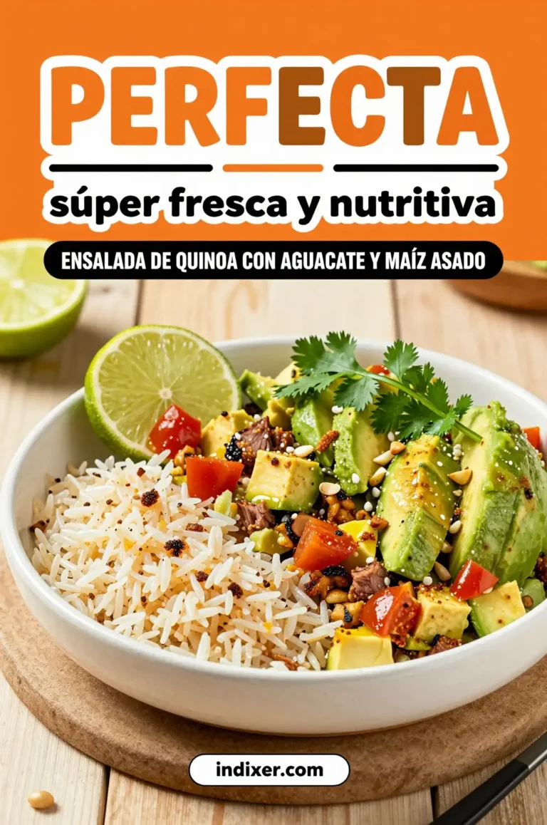 Ensalada de Quinoa con Aguacate y Maíz Asado - Ensaladas - Indixer
