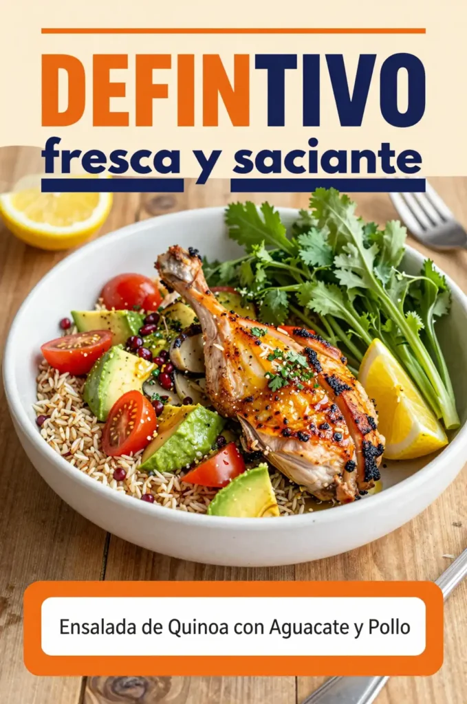 Ensalada de Quinoa con Aguacate y Pollo - Comida Saludable - Indixer