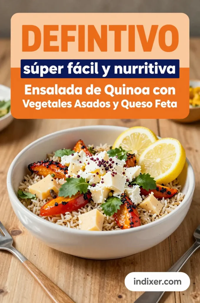 Ensalada de Quinoa con Vegetales Asados y Queso Feta - Ensaladas - Indixer