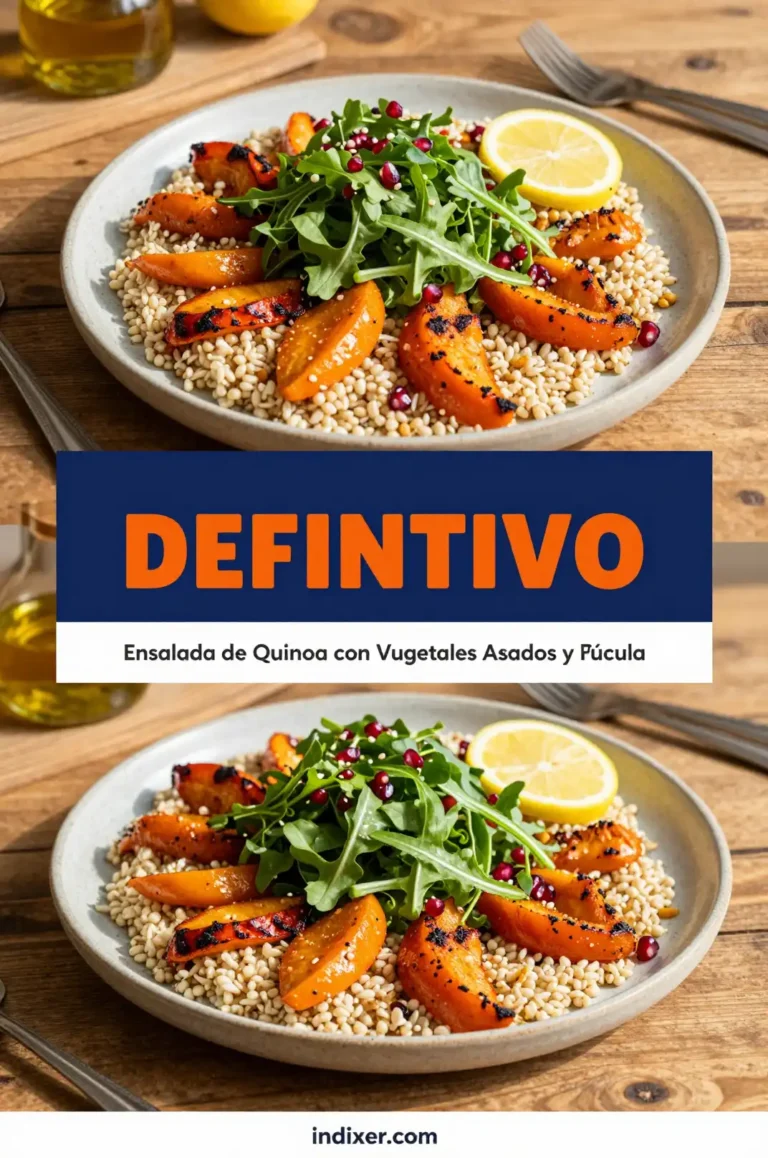 Ensalada de Quinoa con Vegetales Asados y Rúcula - Ensaladas - Indixer