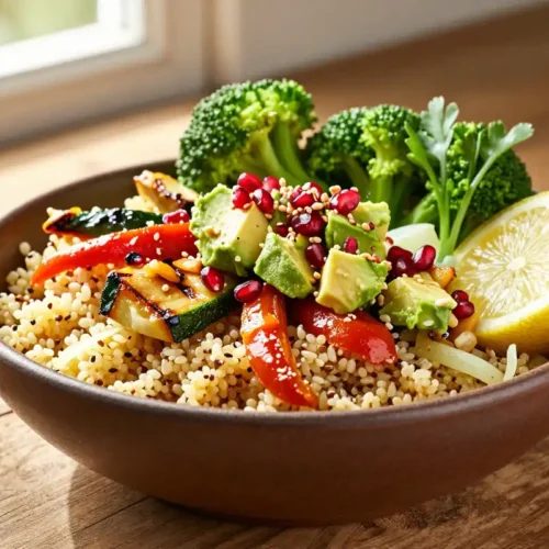 Ensalada de Quinoa con Verduras Asadas - Tarjeta de Receta
