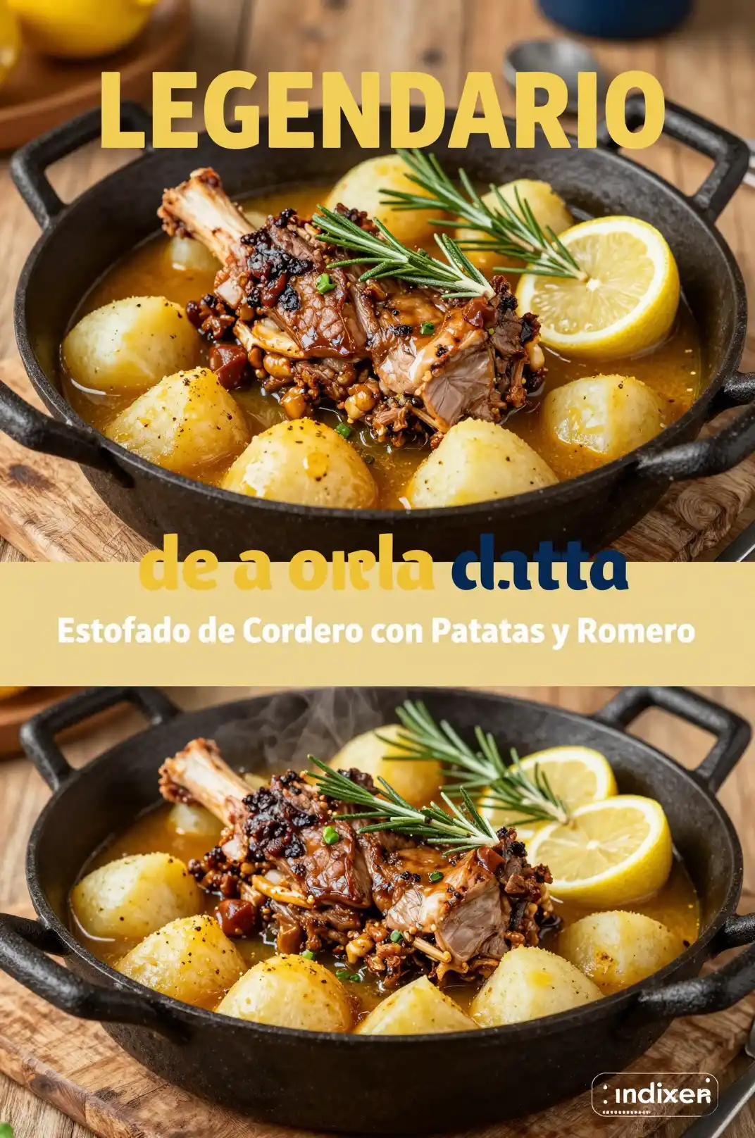 Estofado de Cordero con Patatas y Romero - Carne de Res y Cordero - Indixer