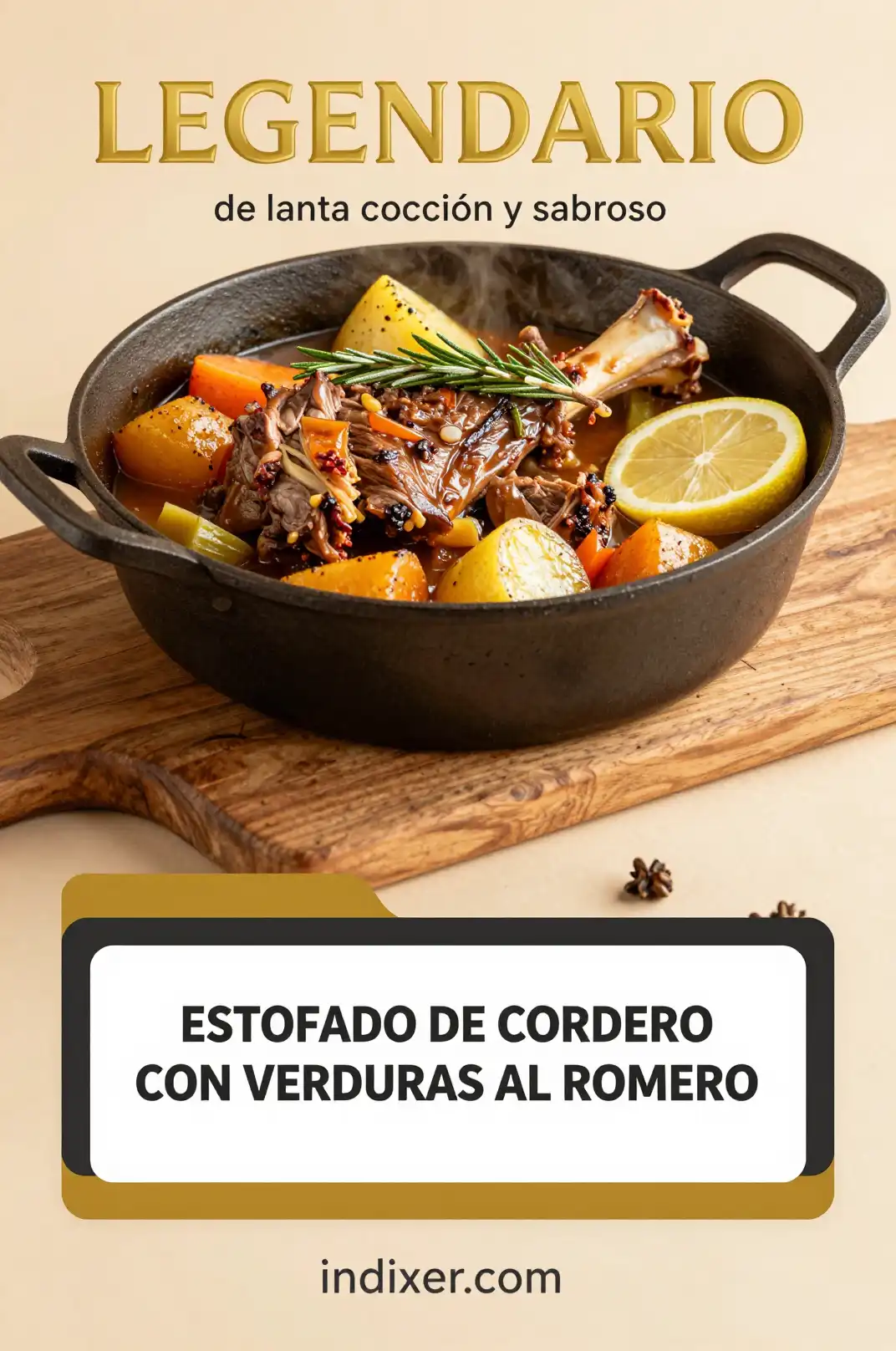 Estofado de Cordero con Verduras al Romero - Carne de Res y Cordero - Indixer