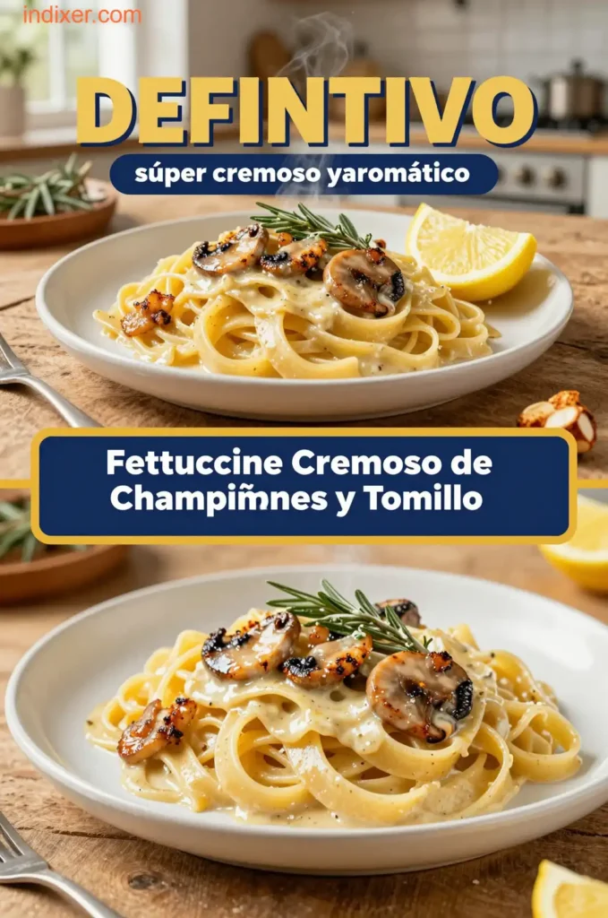 Fettuccine Cremoso de Champiñones y Tomillo - Pasta - Indixer