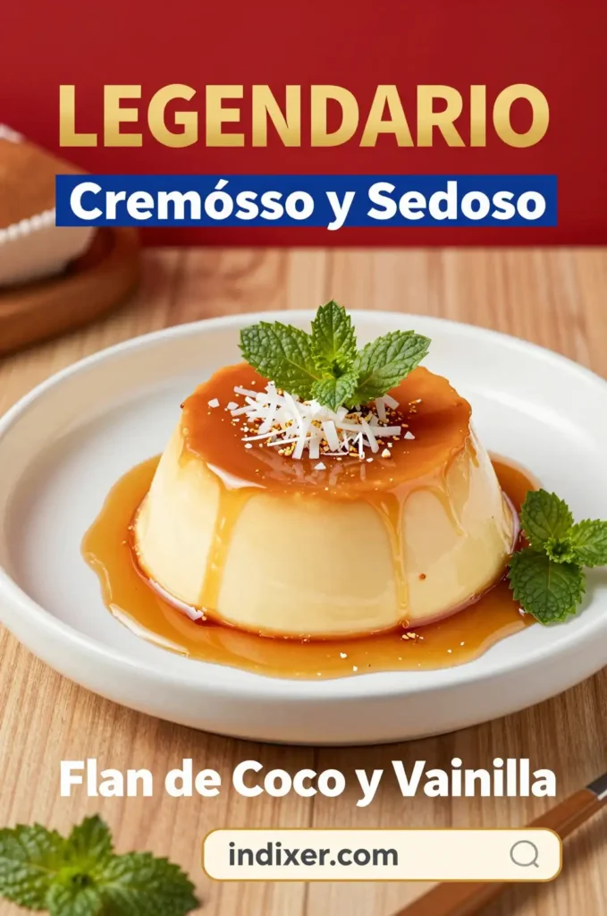 Flan de Coco y Vainilla - Postres y Dulces - Indixer