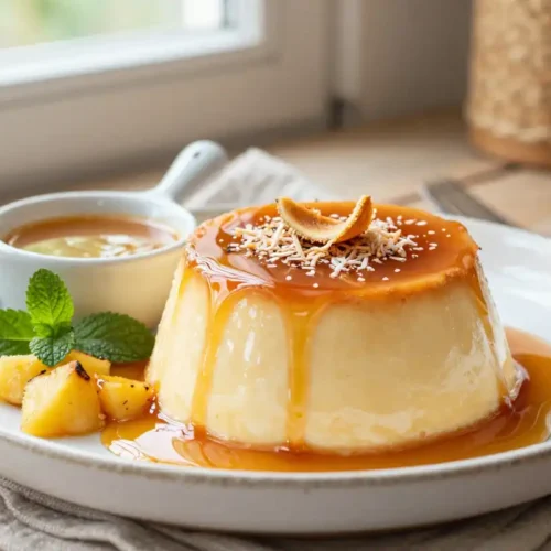 Flan de Coco y Vainilla - Tarjeta de Receta