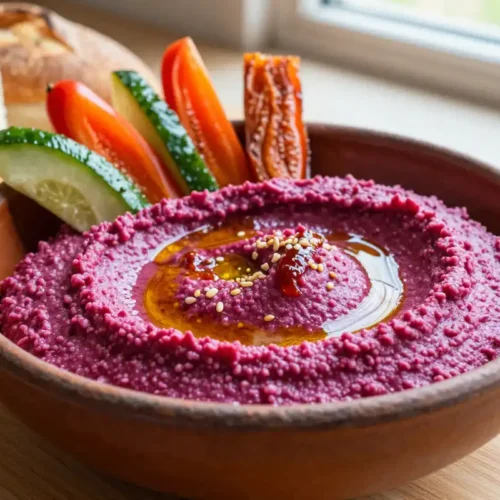 Hummus de Remolacha Asada con Tahini - Tarjeta de Receta