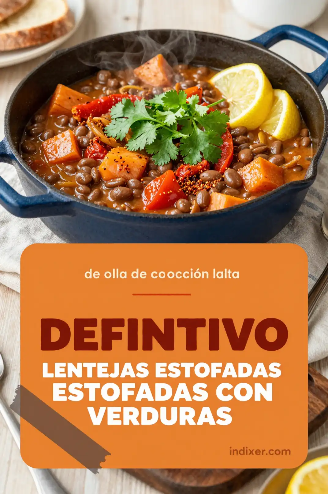Lentejas Estofadas con Verduras - Comidas Económicas - Indixer