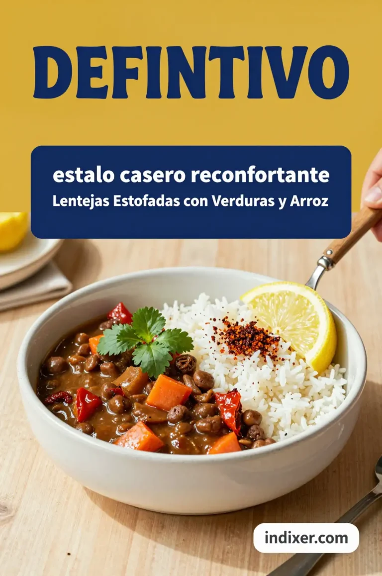 Lentejas Estofadas con Verduras y Arroz - Comidas Económicas - Indixer