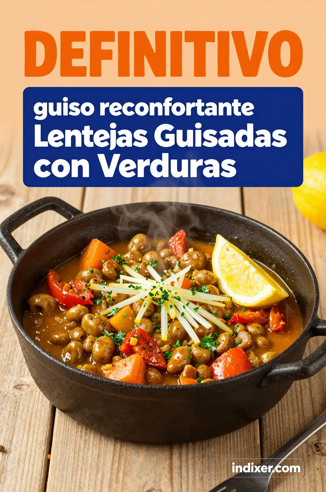 Lentejas Guisadas con Verduras - Comidas Económicas - Indixer