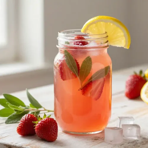 Limonada de Fresa y Albahaca - Tarjeta de Receta