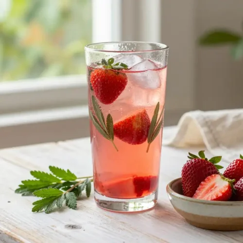 Limonada de Fresa y Albahaca - Tarjeta de Receta