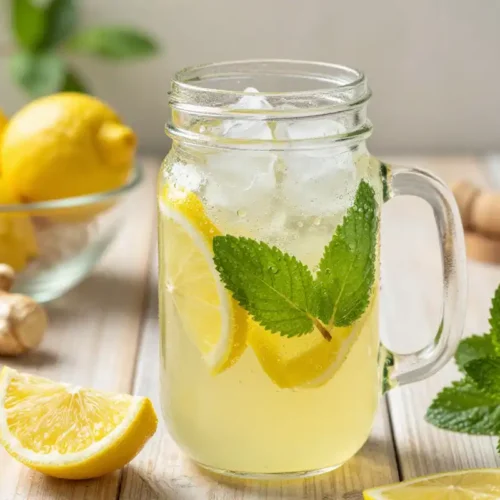 Limonada Refrescante con Menta y Jengibre - Tarjeta de Receta