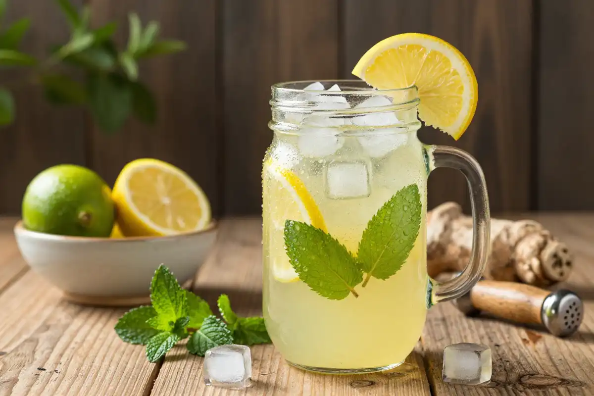 Limonada Refrescante con Menta y Jengibre plato terminado