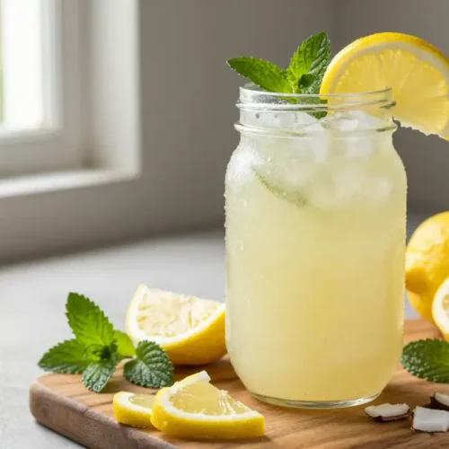 Limonada Refrescante de Coco y Menta - Tarjeta de Receta