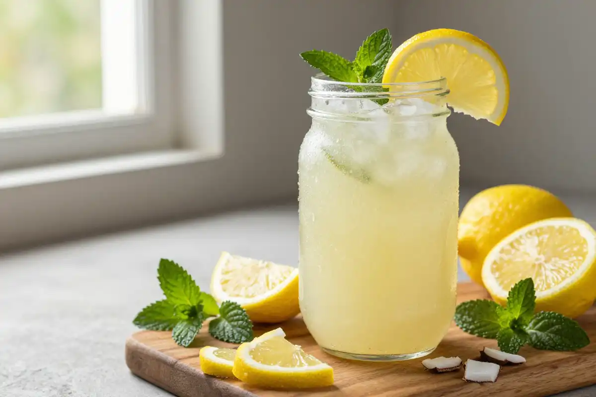 Limonada Refrescante de Coco y Menta plato terminado