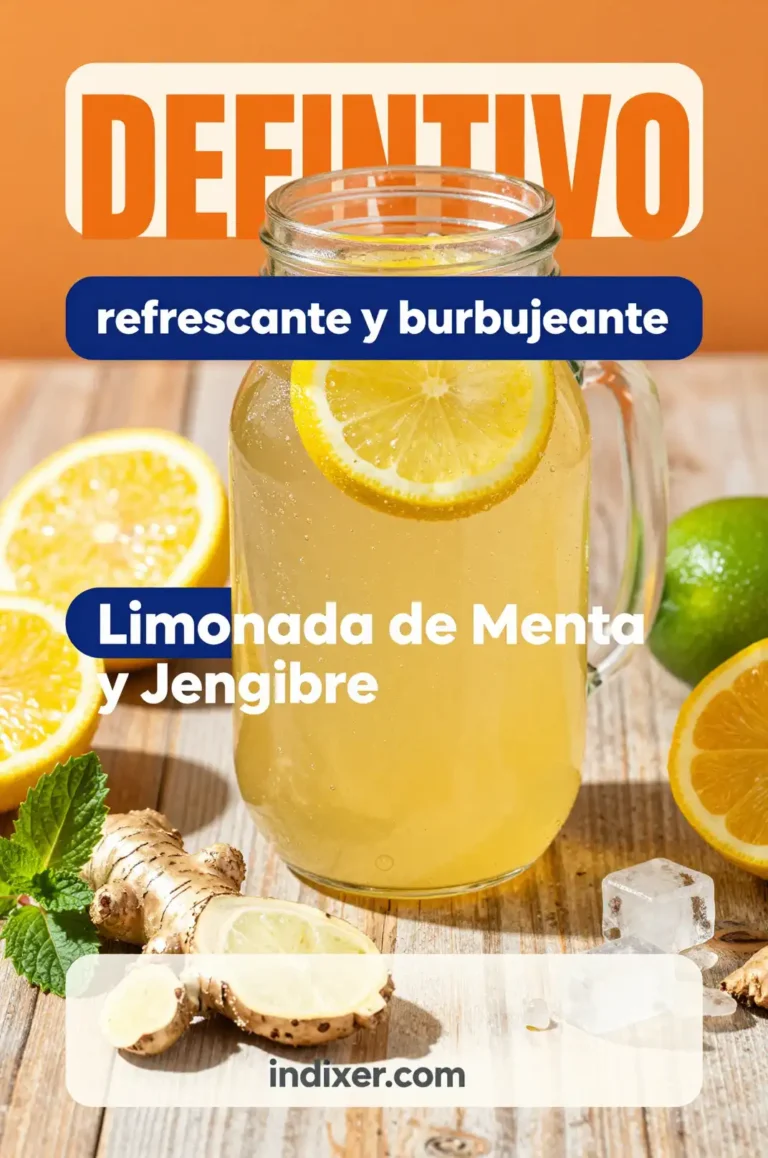 Limonada Refrescante de Menta y Jengibre - Bebidas - Indixer
