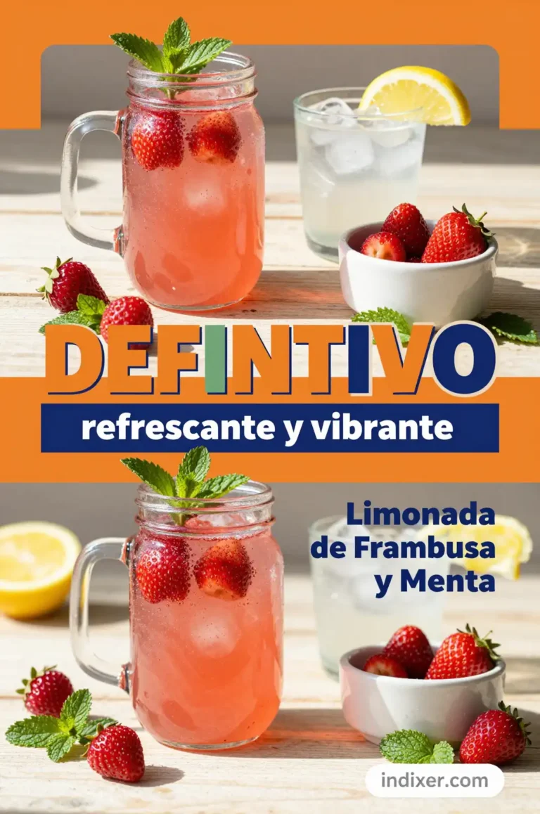Limonada Rosa de Frambuesa y Menta - Bebidas - Indixer