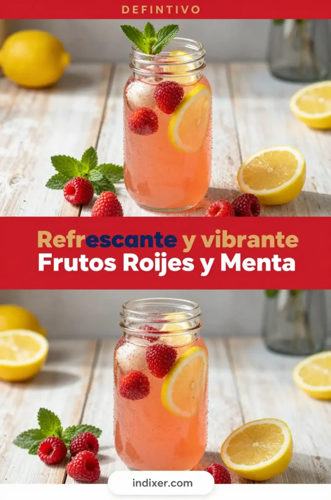 Limonada Rosa de Frutos Rojos y Menta - Bebidas - Indixer