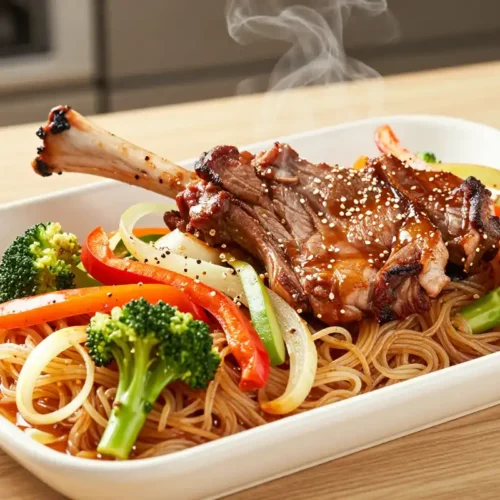 Lomo de Res Salteado con Verduras al Wok - Tarjeta de Receta