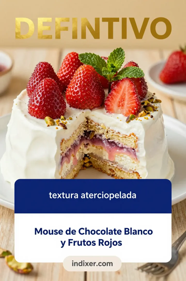 Mousse de Chocolate Blanco y Frutos Rojos - Postres y Dulces - Indixer