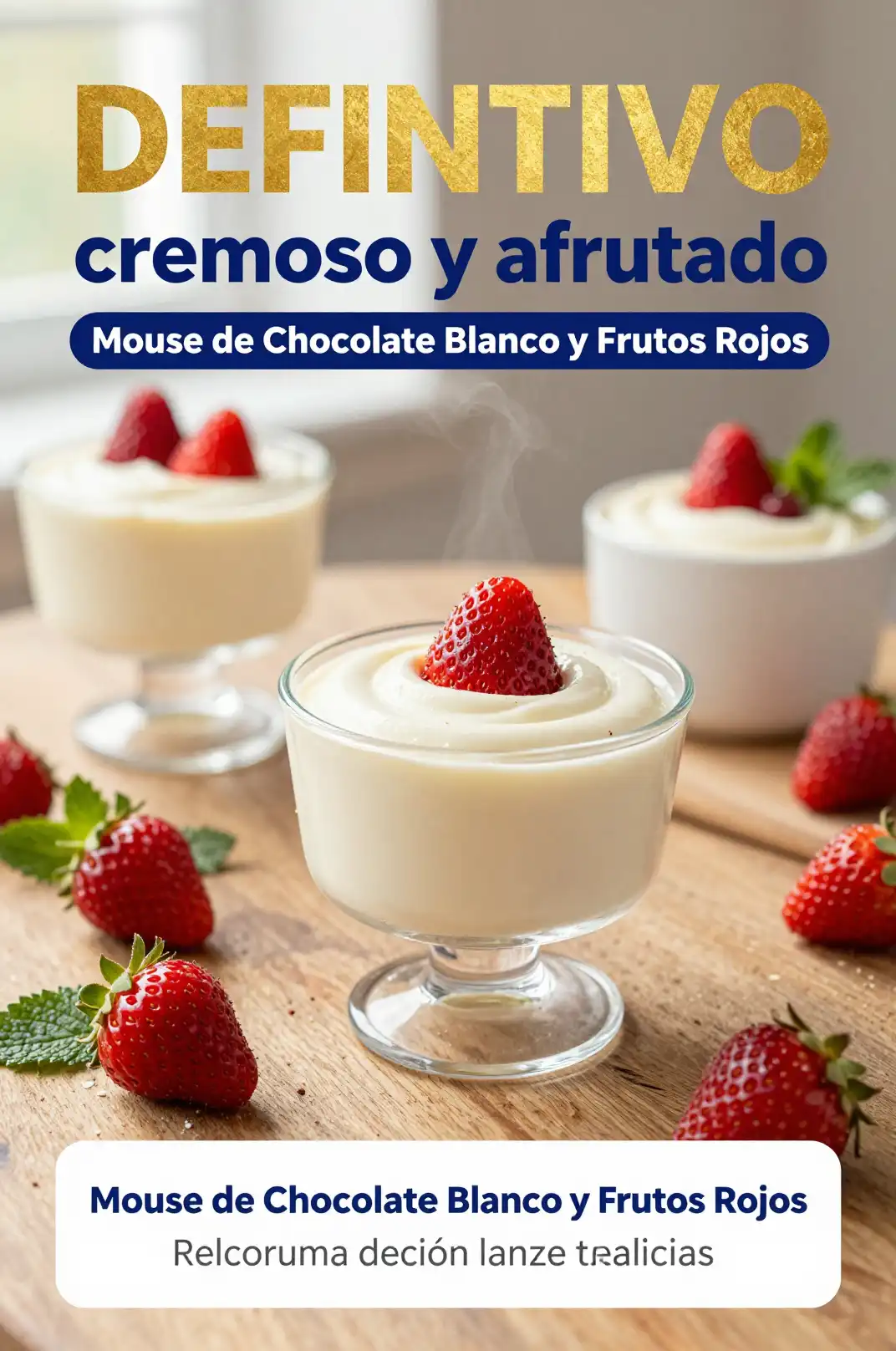Mousse de Chocolate Blanco y Frutos Rojos - Postres y Dulces - Indixer