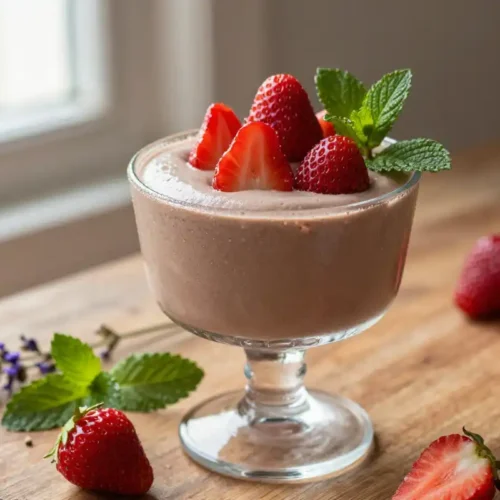 Mousse de Chocolate Blanco y Frutos Rojos - Tarjeta de Receta