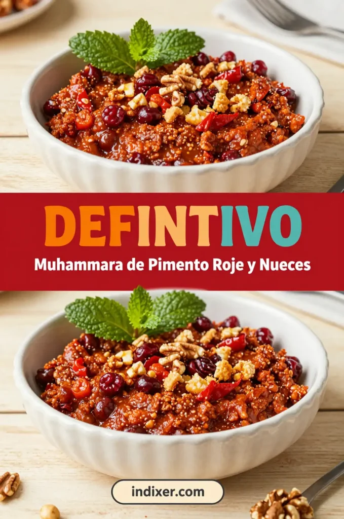 Muhammara de Pimiento Rojo y Nueces - Aperitivos y Salsas - Indixer