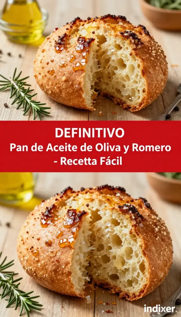Pan de Aceite de Oliva y Romero - Pan y Repostería - Indixer