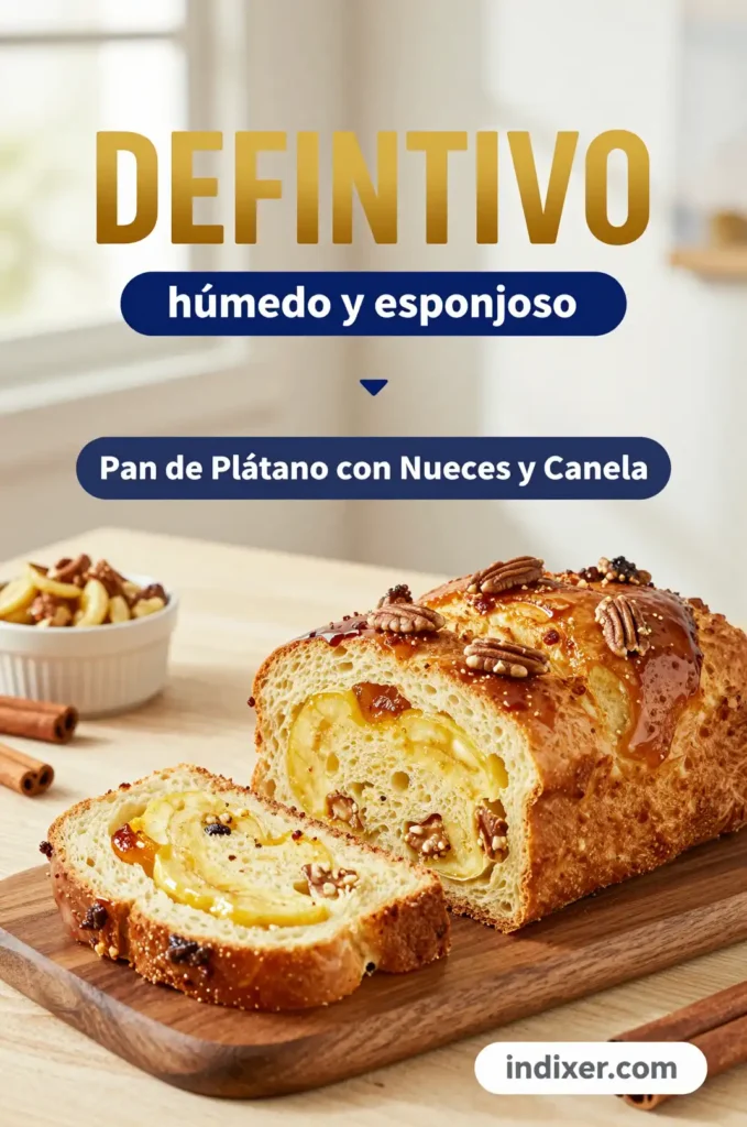 Pan de Plátano con Nueces y Canela - Pan y Repostería - Indixer