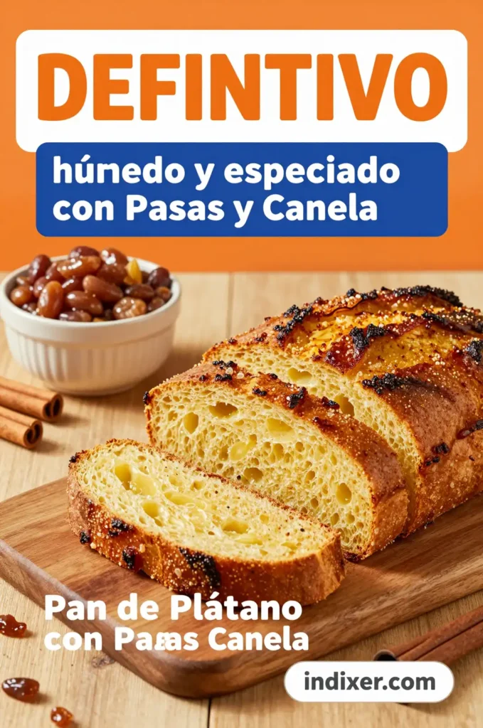 Pan de Plátano con Pasas y Canela - Pan y Repostería - Indixer