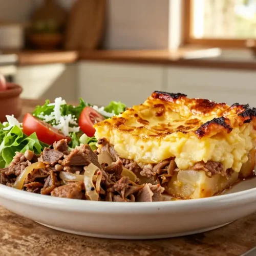 Pastel de Papa Carne - Tarjeta de Receta