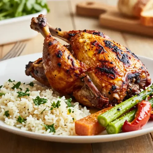 Pechuga de Pollo a la Parrilla con Quinoa y Verduras - Tarjeta de Receta