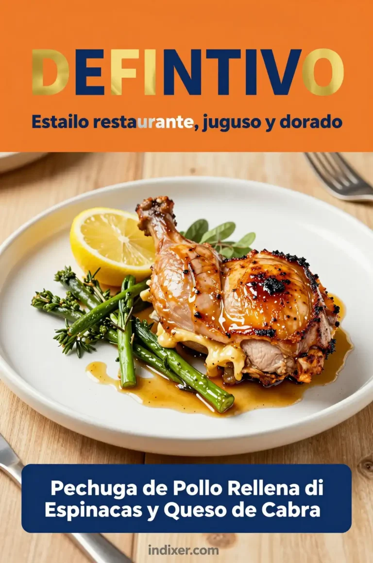 Pechuga de Pollo Rellena de Espinacas y Queso de Cabra - Pollo y Aves - Indixer