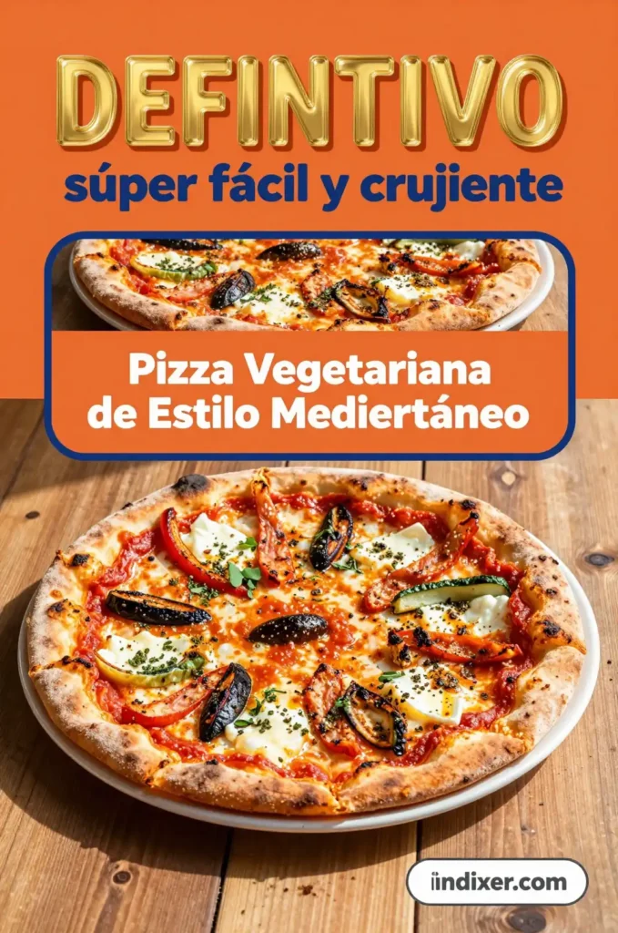 Pizza Vegetariana de Estilo Mediterráneo - Pizza - Indixer