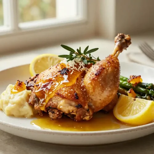 Pollo al Limón con Tomillo y Miel - Tarjeta de Receta