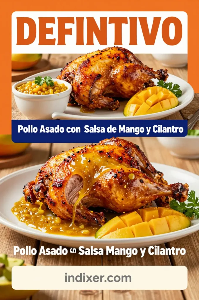 Pollo Asado con Salsa de Mango y Cilantro - Pollo y Aves - Indixer