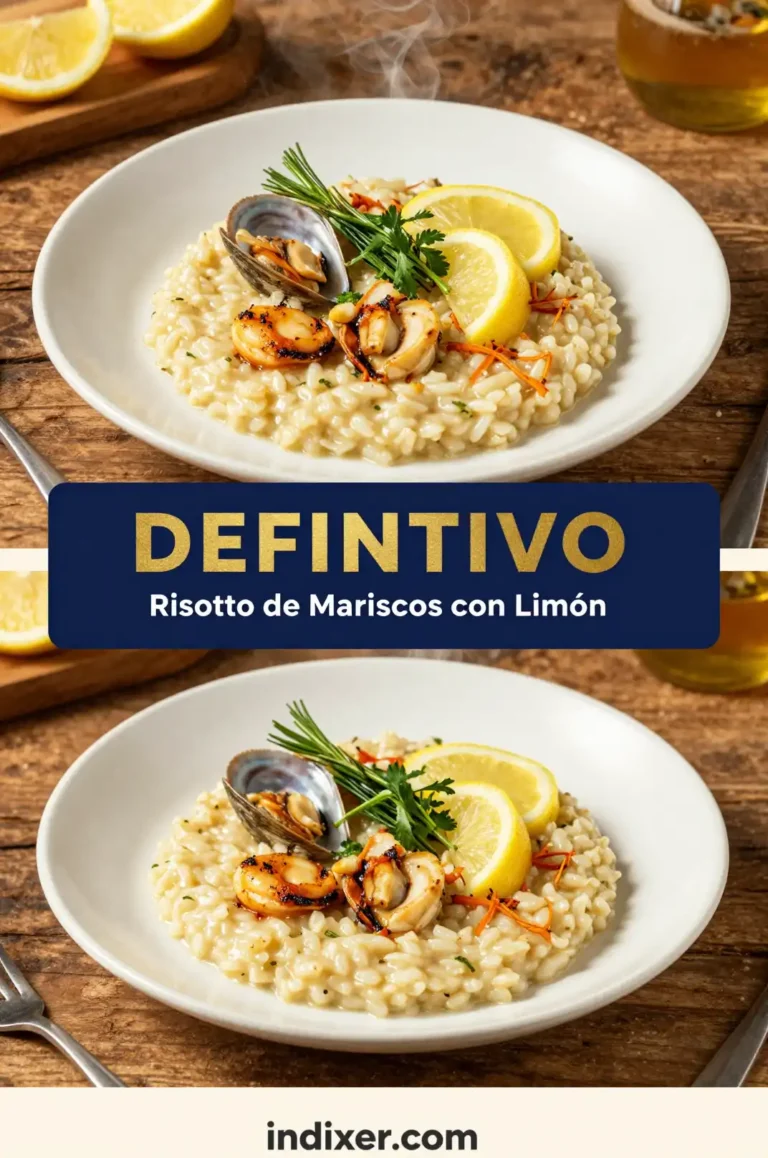 Risotto cremoso de mariscos con toque de limón - Mariscos - Indixer