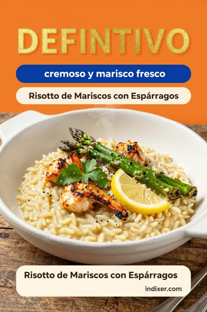 Risotto de Mariscos con Espárragos - Mariscos - Indixer