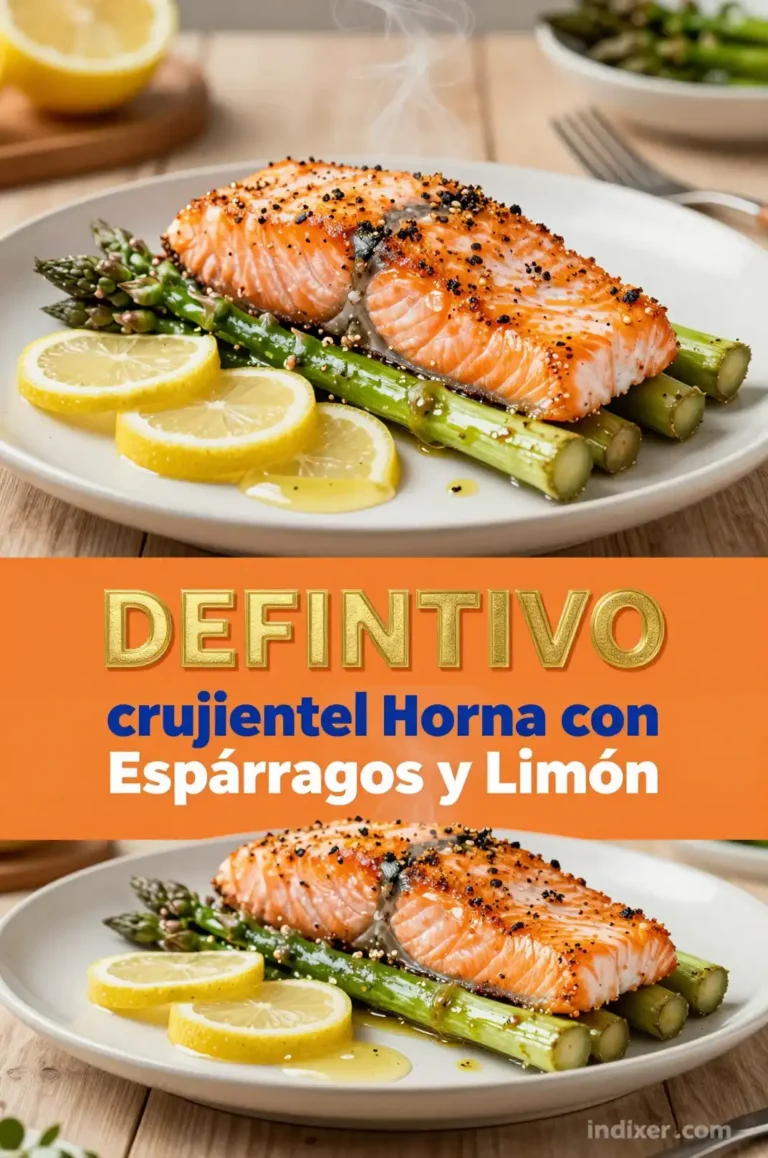 Salmón al Horno con Espárragos y Limón - Recetas para Cena - Indixer