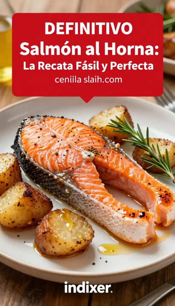 Salmón al Horno con Patatas y Romero - Recetas para Cena - Indixer