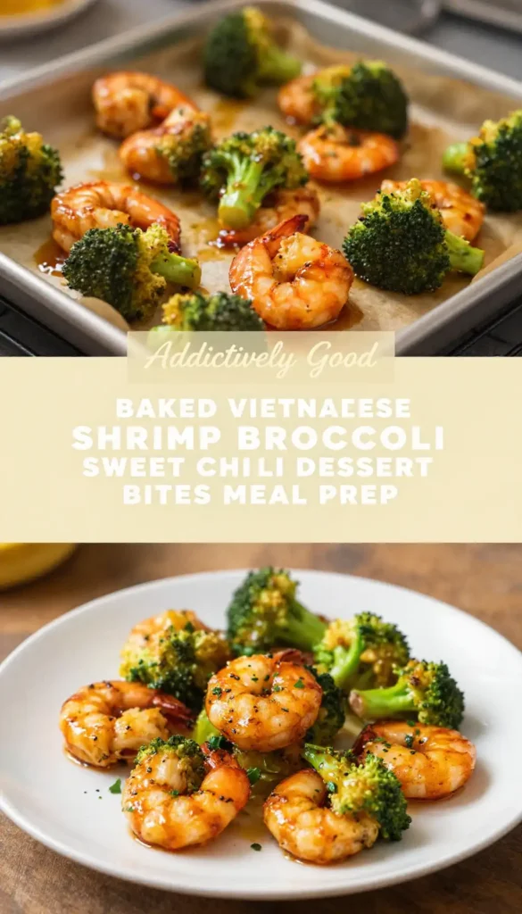 Addictively Good Baked Vietnamese Shrimp Broccoli Sweet Chili Dessert Bites Meal Prep
