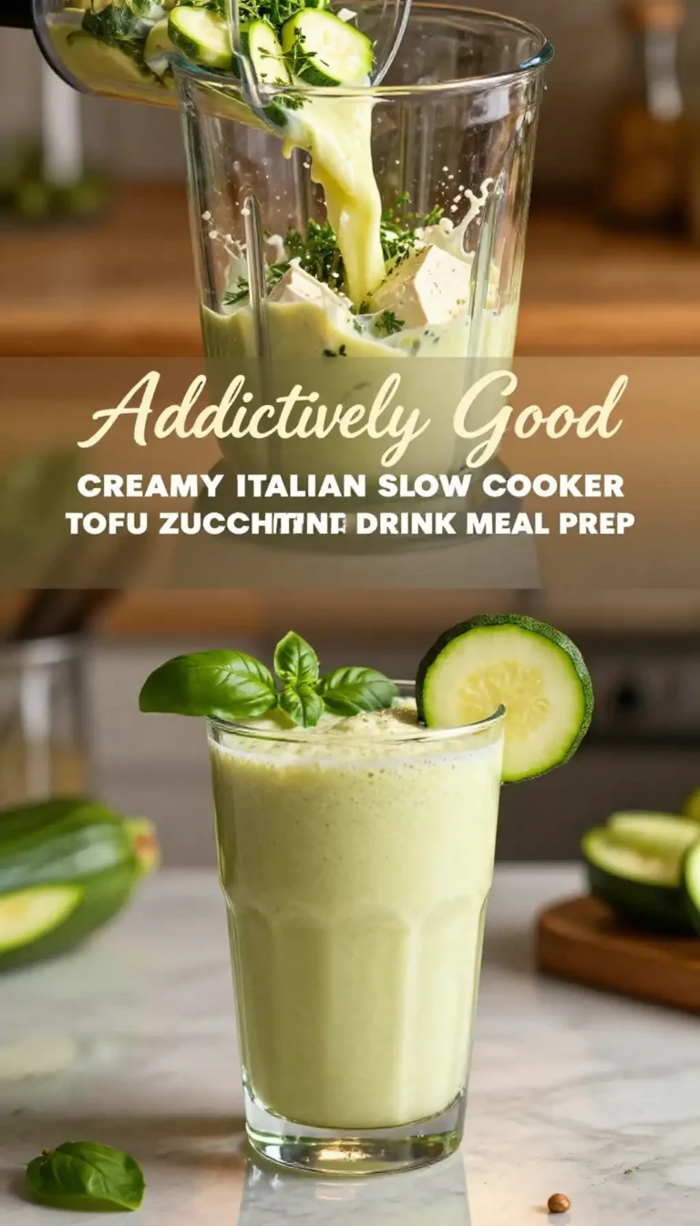 Addictively Good Creamy Italian Slow Cooker Tofu Zucchini Smoothie Drink Meal Prep