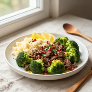 Step by step Addictively Good Middle Eastern Baked Ground Beef & Broccoli Meltdown Easy One-Pan Meal Prep Healthy Comfort Food Weeknight Dinner