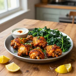 Step by step Addictively Good Sheet Pan Indian Spiced Chicken Thighs & Crispy Spinach: Easy Weeknight Dinner & Meal Prep Magic