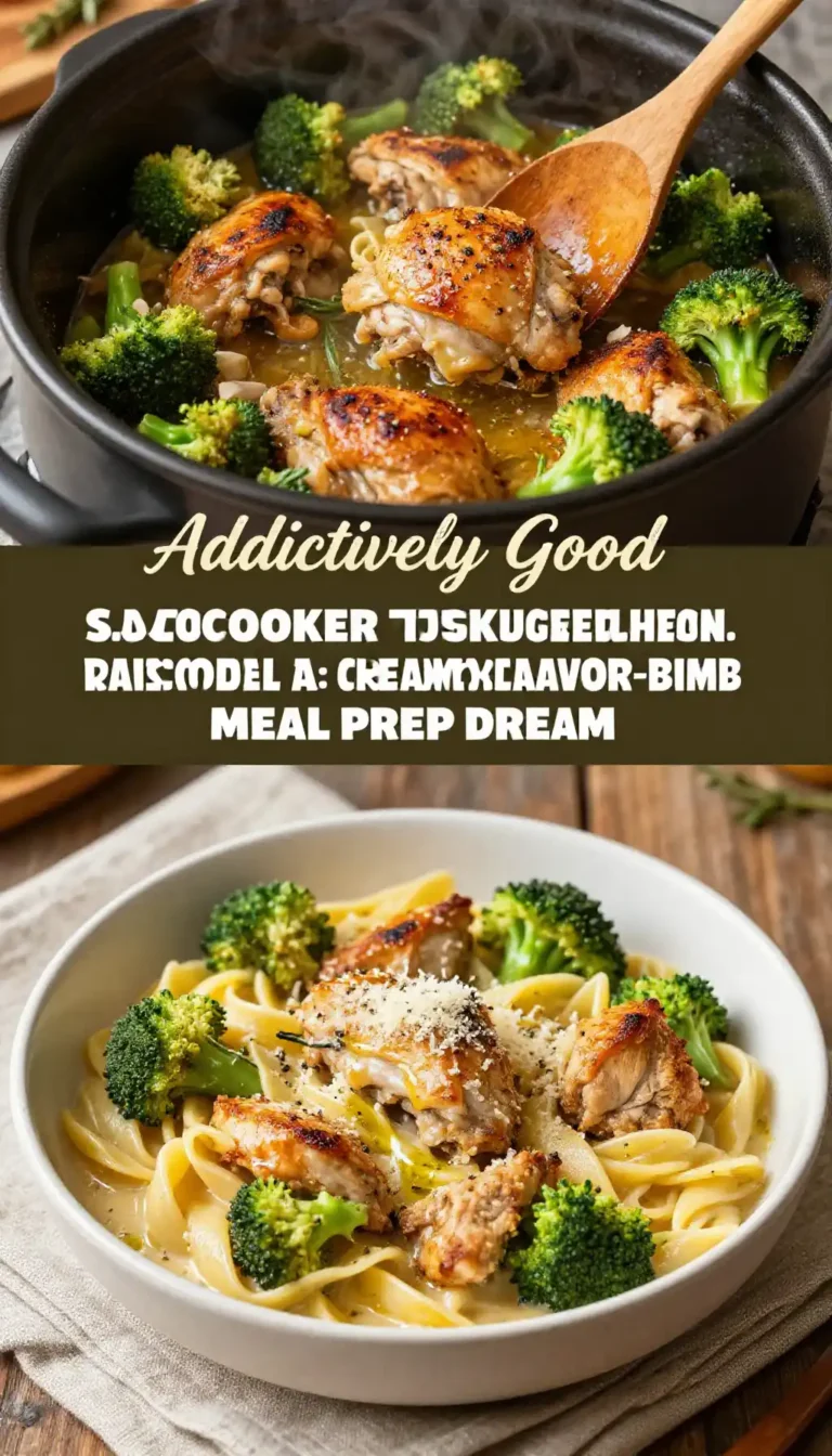 Addictively Good Slow Cooker Turkish Chicken Thigh & Broccoli Pasta: Creamy, Flavor-Bomb Meal Prep Dream