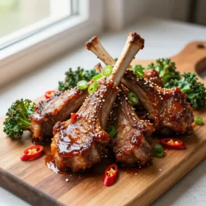 Step by step Better Than Takeout Stovetop Korean Gochujang Lamb Chops with Crispy Kale Easy Weeknight Dinner Flavor Explosion